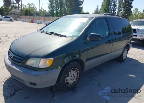 2002 Toyota Sienna Le z USA, uszkodzony, nr VIN 4T3ZF13C62U475863